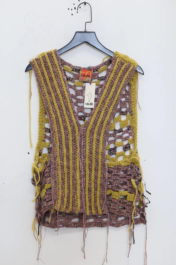 Vitelli crochet sleeveless vest FW23_VIT0089_A